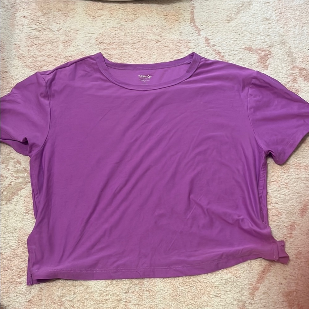 Old Navy Purple Crop Top Short Sleeve